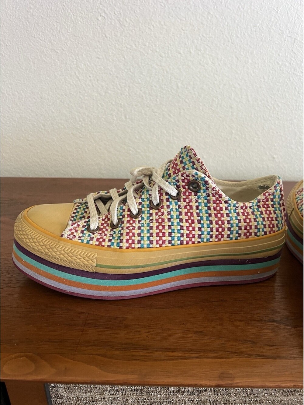 Converse Chuck Taylor All Star Lift OX Multi CoPlatform Sneakers Women Sz. 8 HTF - Picture 3 of 11
